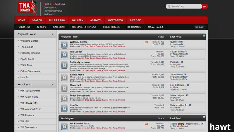 TNA Board Forum Screenshot